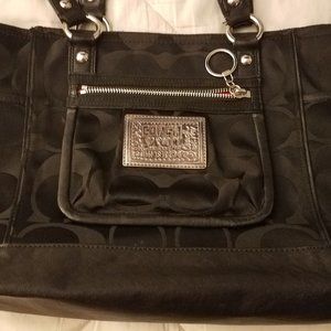 COACH POPPY SIGNATURE BOOK TOTE BLACK G0920-14364